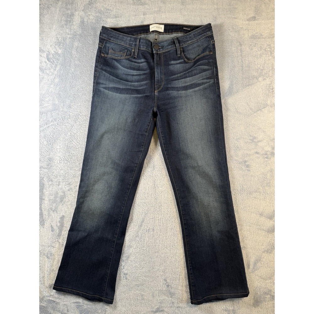 Parker Smith Bowery Crop Straight Jeans Womens 31 Actual 33 Blue Denim 3304–9